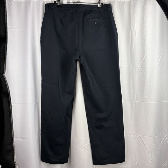 L.L. Bean Pants Women 10 Medium Navy Blue Classic Fit Straight Khaki Ladies HQG7 - Picture 9 of 12